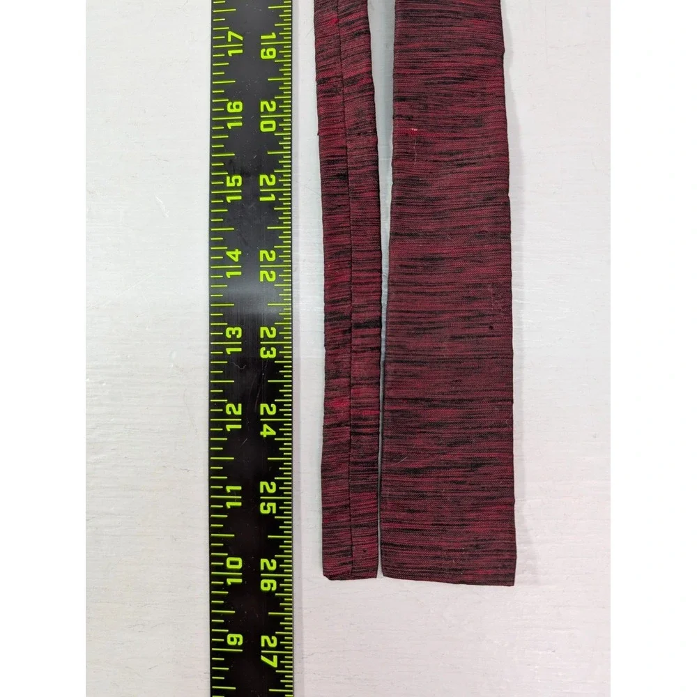 Johny's Gems Square End Necktie Mens‎ Maroon 100% Thai Silk 2.5